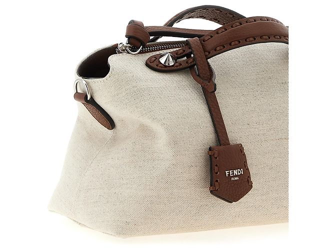 Fendi Borsa in polietilene beige - vista 3