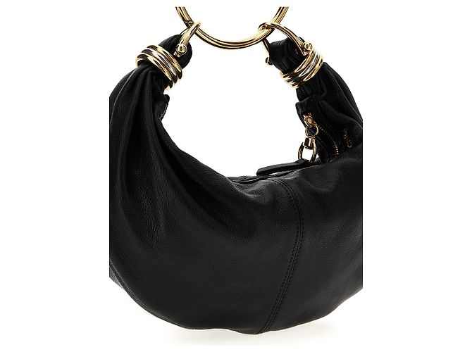 Chloé Sac à main en cuir de veau noir - vue 3