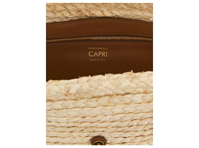 Dolce & Gabbana Borsa a tracolla in sughero beige - vista 4