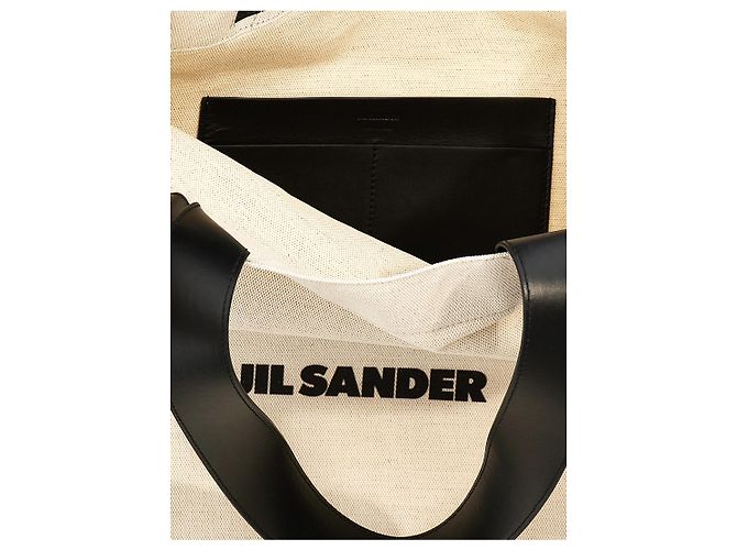 Jil Sander Bicolor Baumwoll-Tote-Bag - Ansicht 4