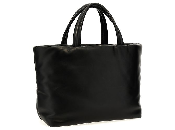 Autre Marque Shopper-Tasche aus schwarzem Lammleder - Ansicht 2