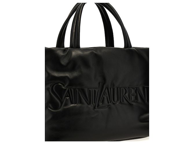 Autre Marque Shopper-Tasche aus schwarzem Lammleder - Ansicht 3
