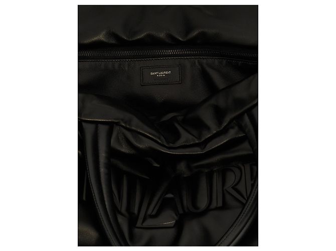 Autre Marque Shopper-Tasche aus schwarzem Lammleder - Ansicht 4