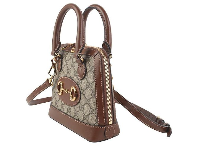 Gucci Mini Borsa a Tracolla GG Supreme Horsebit con Manico Superiore - vista 2