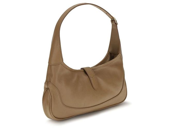 Gucci Borsa Bos Taurus in pelle di vitello beige - vista 3