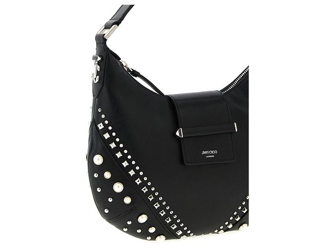 Jimmy Choo Borsa a tracolla in pelle di agnello bianca - vista 3