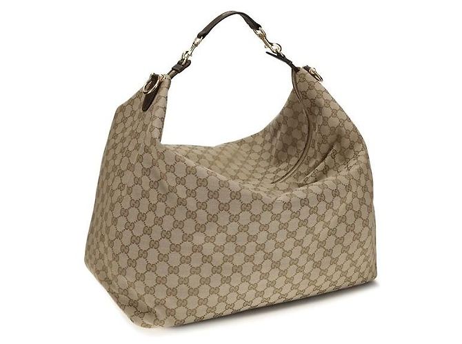 Gucci Borsa a tracolla in tessuto beige - vista 2