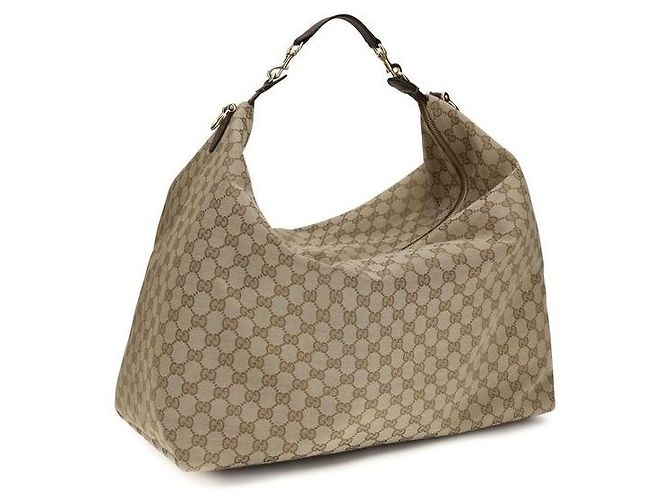 Gucci Borsa a tracolla in tessuto beige - vista 3