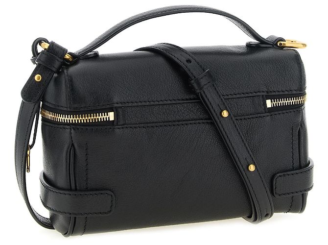 Chloé Schultertasche aus schwarzem Büffelleder - Ansicht 2