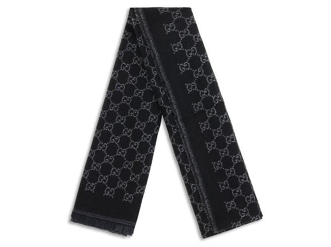 Gucci Black Wool Oves Aries Scarf - view 2