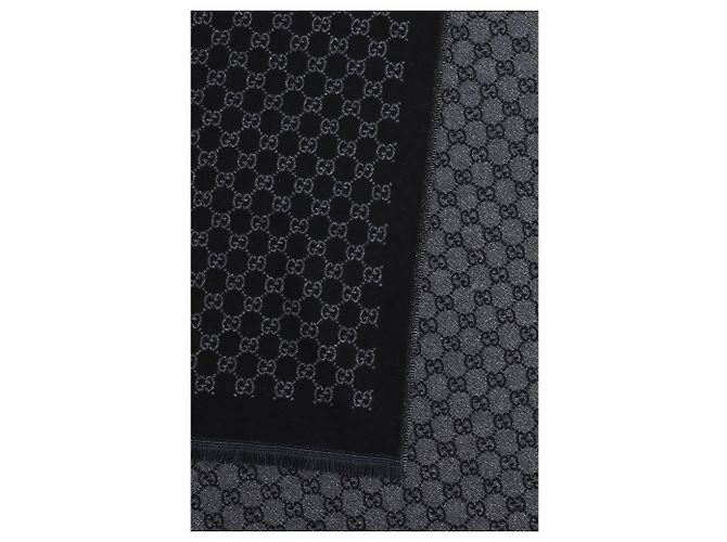 Gucci Black Wool Oves Aries Scarf - view 3