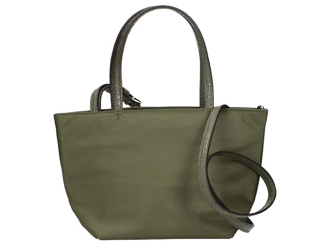 Borsa a mano Tory Burch in nylon verde con tracolla regolabile - vista 3