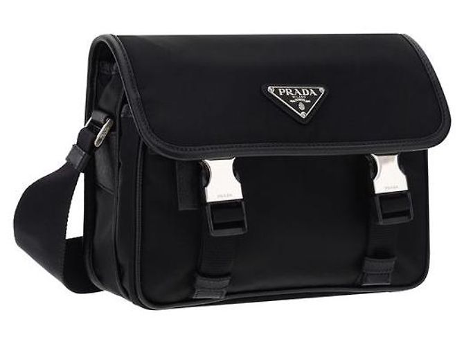 Prada Borsa a tracolla in poliammide nera - vista 2