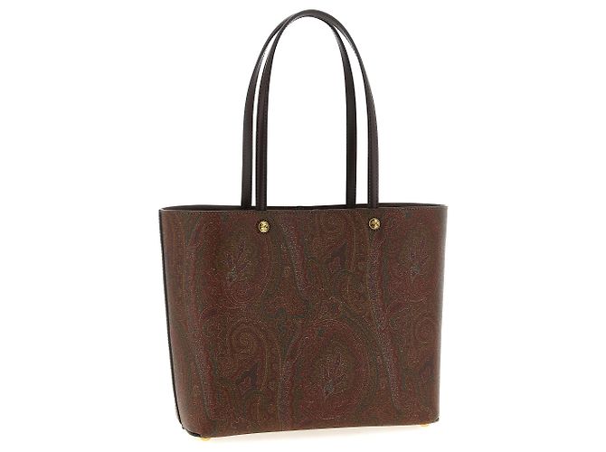 Etro Borsa Tote in cotone marrone - vista 2