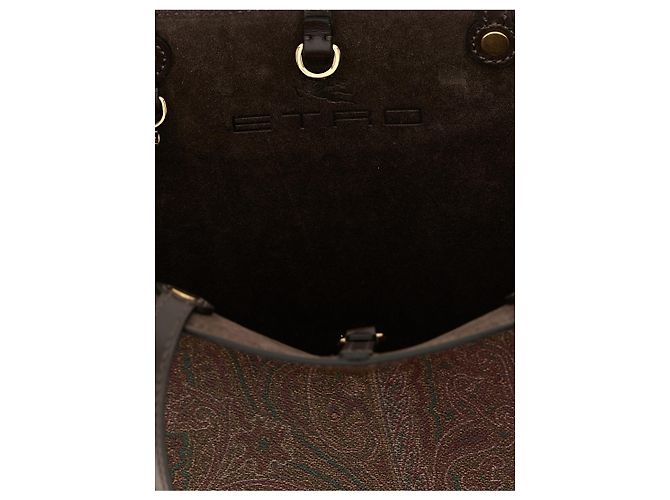 Etro Borsa Tote in cotone marrone - vista 4