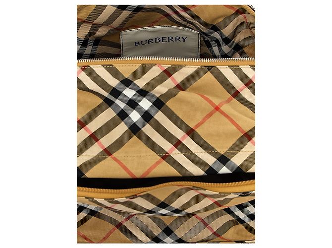 Burberry Sac à dos en polyester beige - vue 4