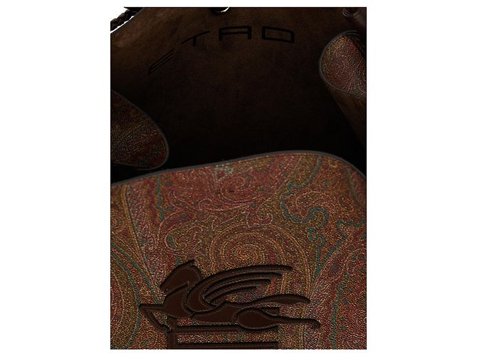 Etro Saco Tote de Algodão Castanho - vista 4