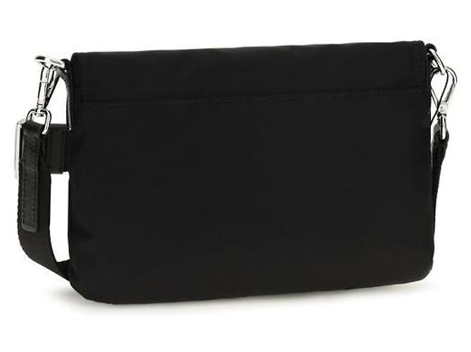 Prada Borsa a tracolla in poliammide riciclata nera - vista 3