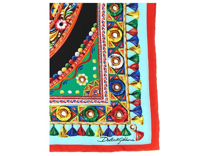 Dolce & Gabbana Sciarpa di seta multicolore - vista 2