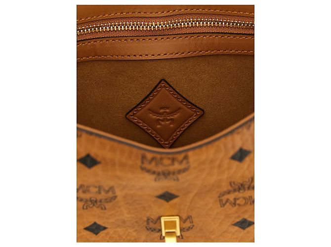 MCM Borsa a tracolla in polietilene marrone - vista 4