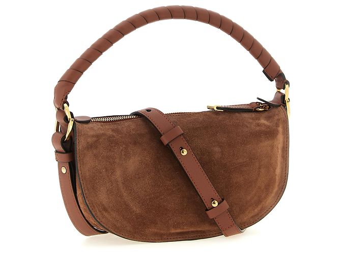 Chloé Borsa a tracolla in vitello marrone - vista 2