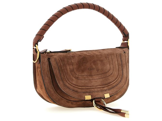 Chloé Borsa a tracolla in vitello marrone - vista 3