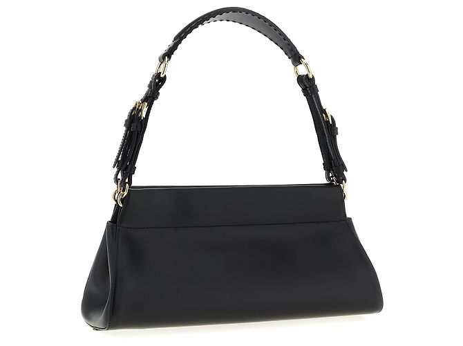 Prada Borsa a tracolla in vitello nero - vista 2