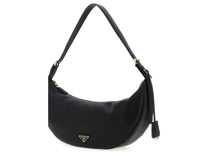 Prada Borsa a tracolla in vitello nero - vista 3
