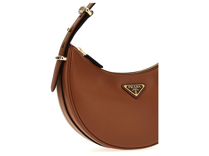 Prada Borsa a tracolla in vitello marrone - vista 3