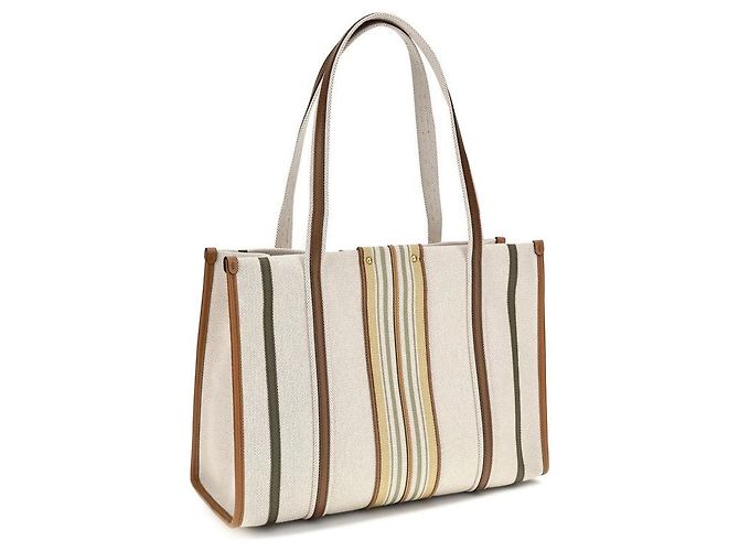 Chloé Bolso de hombro de algodón beige - vista 3
