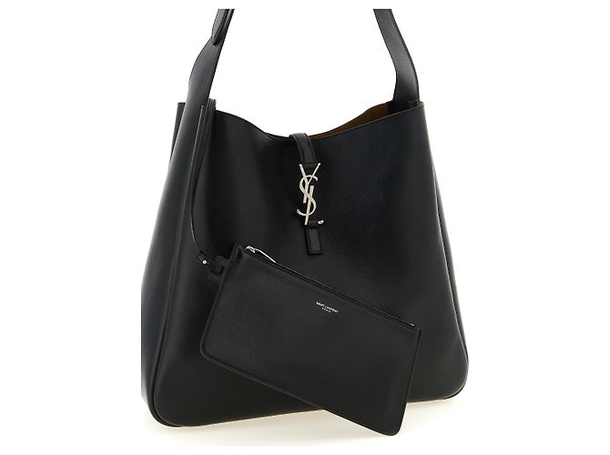 Autre Marque Borsa a tracolla in vitello nero - vista 3