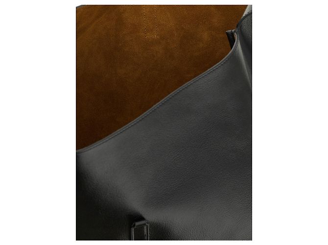 Autre Marque Borsa a tracolla in vitello nero - vista 4