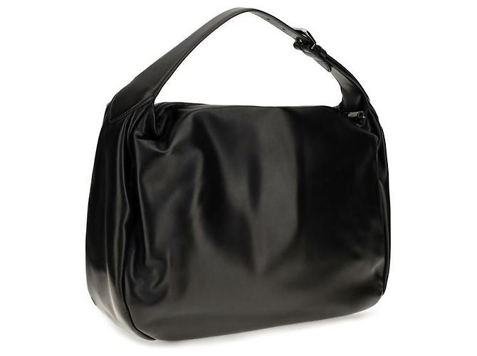 Brunello Cucinelli Borsa a tracolla Bos Taurus in pelle di vitello nera - vista 3