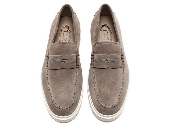 Mocassini Tod's in camoscio marrone - vista 5