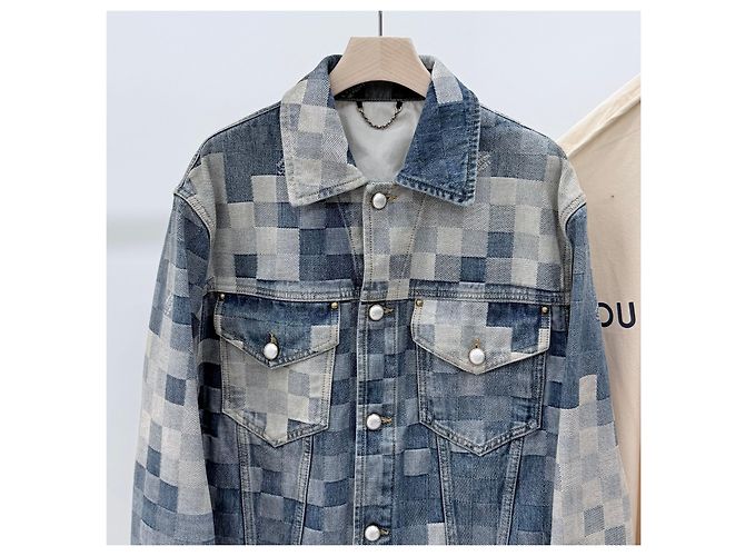 Louis Vuitton Giacca Trucker in Denim Grade - vista 2