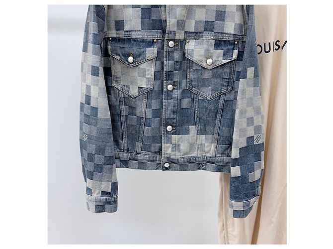Louis Vuitton Giacca Trucker in Denim Grade - vista 3
