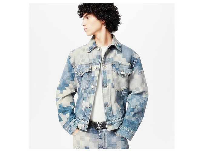 Louis Vuitton Giacca Trucker in Denim Grade - vista 7