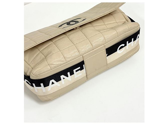 Chanel Borsa a tracolla sport in pelle Chocolate Bar - vista 11