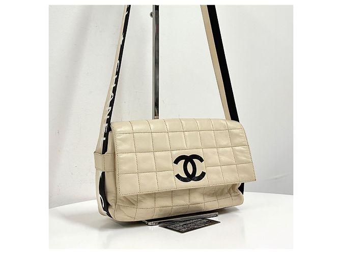 Chanel Borsa a tracolla sport in pelle Chocolate Bar - vista 6