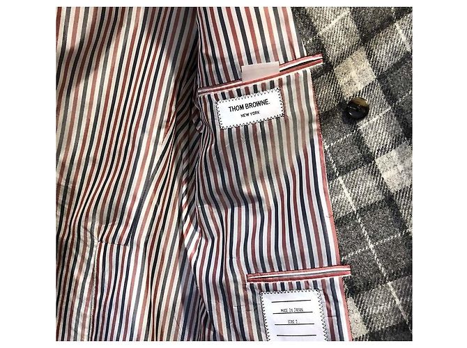 Thom Browne Chaqueta blazer cruzada de lana a cuadros - vista 5