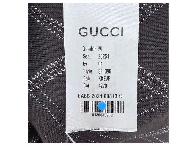 Gucci Kurzarm-Poloshirt aus bestickter Wolle - Ansicht 6