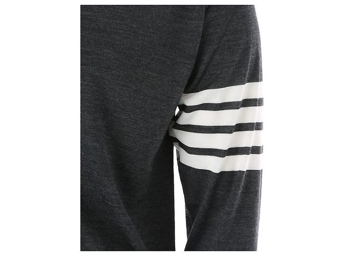 Thom Browne Klassischer Wollcardigan mit Diagonalstreifen - Ansicht 10