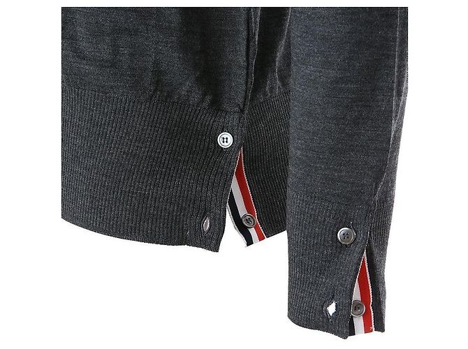 Thom Browne Klassischer Wollcardigan mit Diagonalstreifen - Ansicht 11