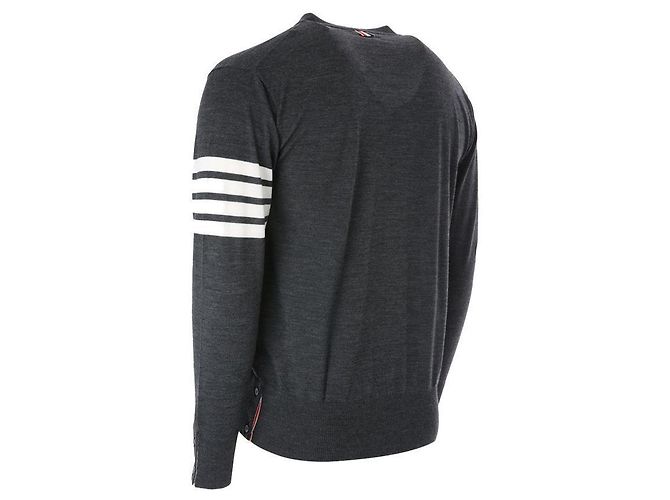 Thom Browne Klassischer Wollcardigan mit Diagonalstreifen - Ansicht 5