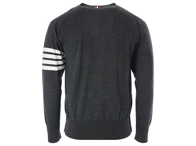 Thom Browne Klassischer Wollcardigan mit Diagonalstreifen - Ansicht 6