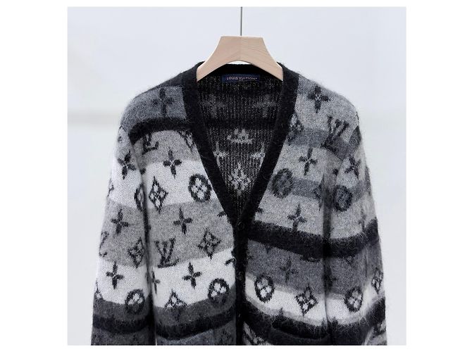 Louis Vuitton Mohair-Cardigan mit Monogramm Schwarz - Ansicht 2