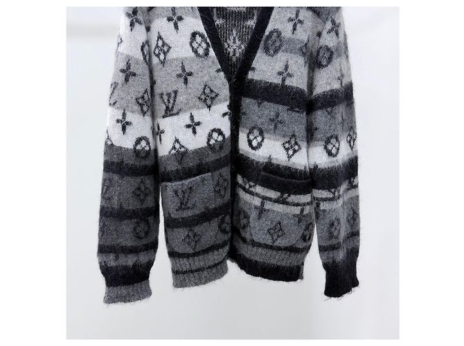 Louis Vuitton Mohair-Cardigan mit Monogramm Schwarz - Ansicht 3