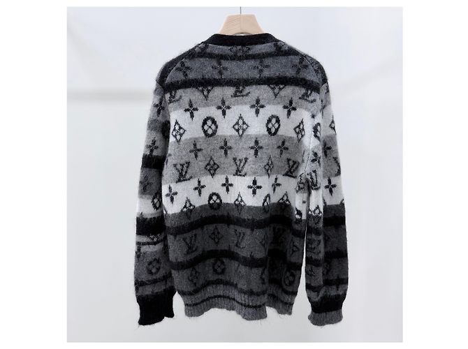 Louis Vuitton Mohair-Cardigan mit Monogramm Schwarz - Ansicht 4