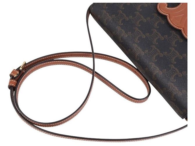Céline Borsa a tracolla Triomphe Canvas - vista 3