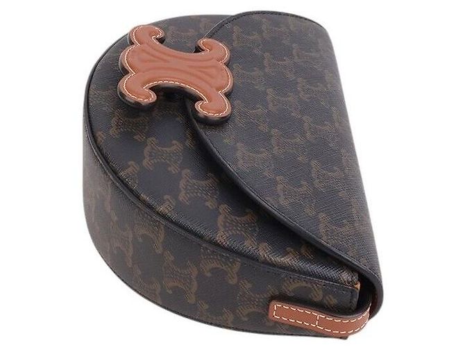 Céline Borsa a tracolla Triomphe Canvas - vista 4